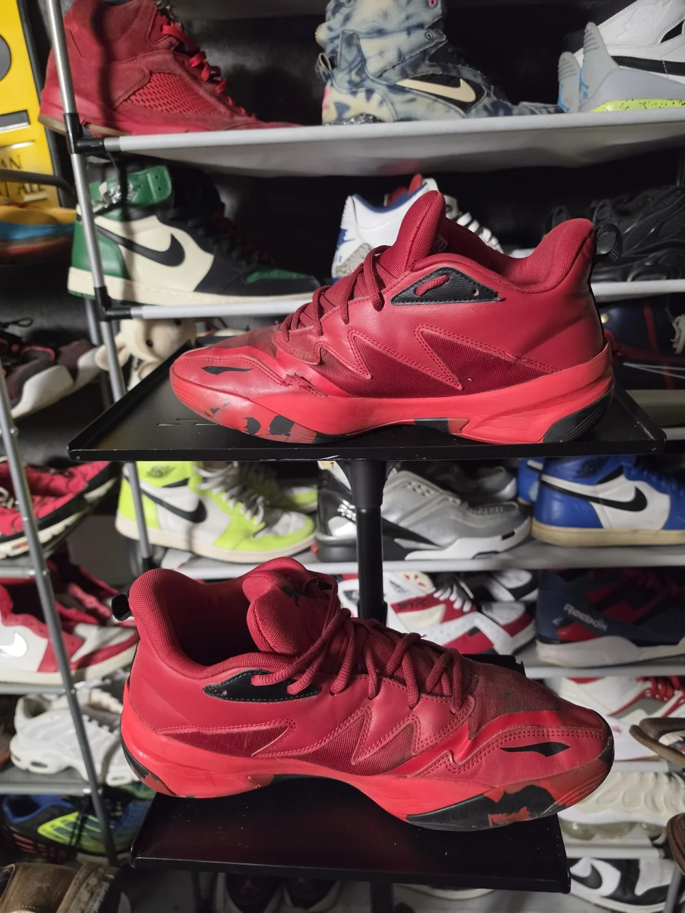 🔥 Puma Genetics Red and Black Men's Size 12 Athletic Sneakers